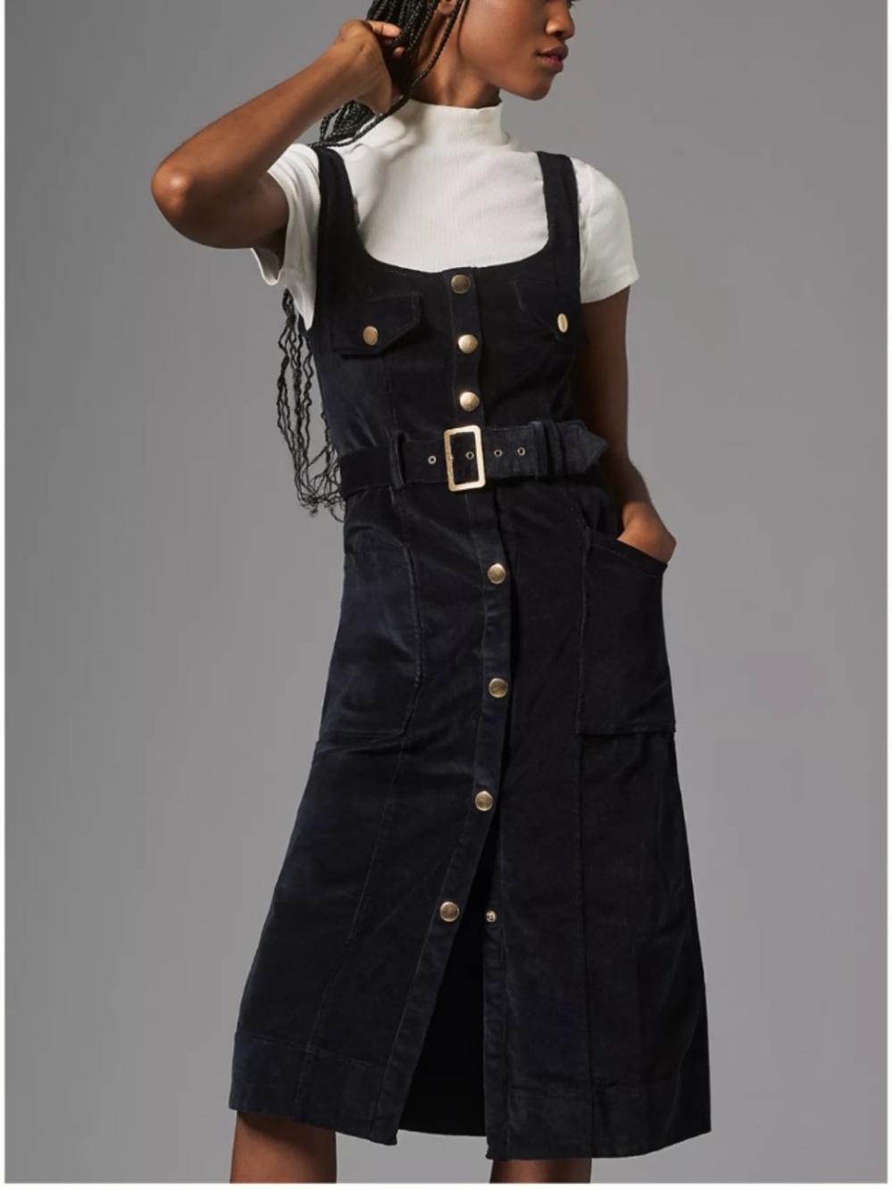 Maeve By Anthropologie Corduroy Pinafore Dress